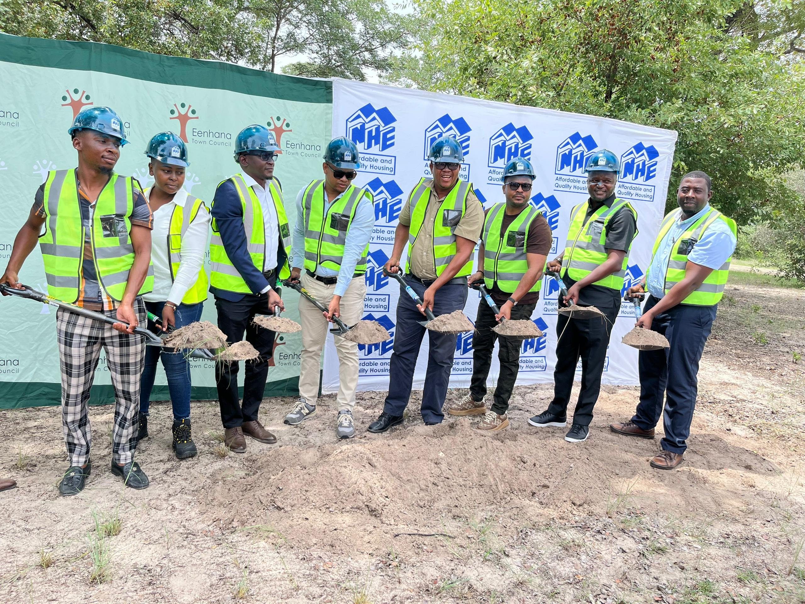 NHE lays first brick for 100 low cost houses in Eenhana NHE lays first brick for 100 low cost houses in Eenhana