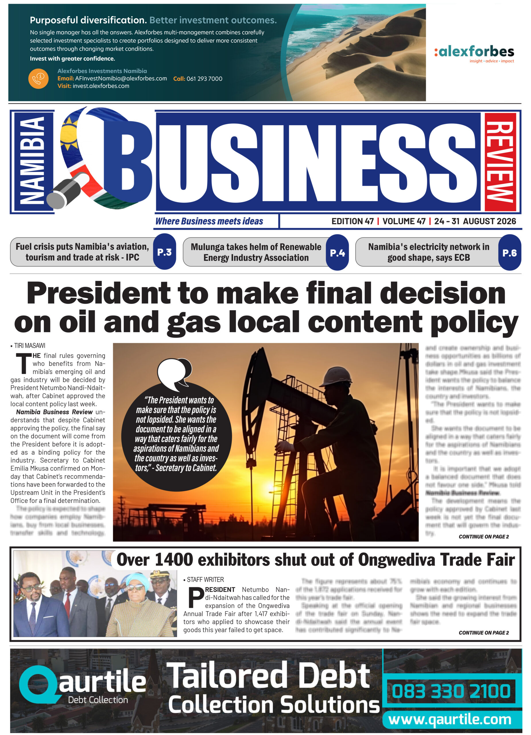 NAMIBIA BUSINESS REVIEW 24-31 AUGUST 2026